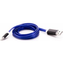 Кабель USB - Lightning, 1м, Gmini GM-MEL300FLAT Blue