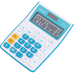 Калькулятор Deli E1122 Blue