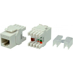 Вставка RJ-45 Hyperline KJ8-8P8C-C6A-180-WH