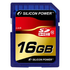 Карта памяти 16Gb SD Silicon Power (SP016GBSDH010V10)