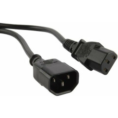 Кабель питания IEC-320-C13 - IEC-320-C14, 10м, Hyperline PWC-IEC13-IEC14-10-BK