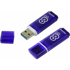 USB Flash накопитель 8Gb SmartBuy Glossy Dark Blue (SB8GBGS-DB)