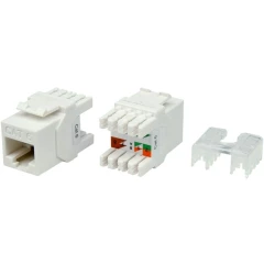 Вставка RJ-45 Hyperline KJ8-8P8C-C6-180-WH