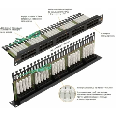 Патч-панель NIKOMAX NMC-RP50UC3-1U-BK