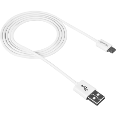 Кабель USB - microUSB, 1м, Canyon CNE-USBM1W