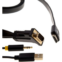 Кабель HDMI (M) - VGA (M), 1.8м, Telecom TA575-1.8M