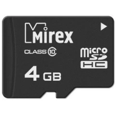 Карта памяти 4Gb MicroSD Mirex (13612-MC10SD04)