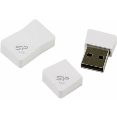 USB Flash накопитель 8Gb Silicon Power Touch T08 White (SP008GBUF2T08V1W)