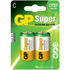 Батарейка GP 14A Super Alkaline (C, 2 шт)