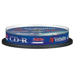 Диск CD-R Verbatim 700Mb 52x DataLife Cake Box (10шт) (43437)