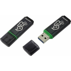 USB Flash накопитель 64Gb SmartBuy Glossy Dark Grey (SB64GBGS-DG)