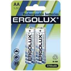 Аккумулятор Ergolux (AA, 2700mAh, 2 шт)