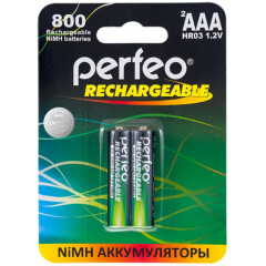 Аккумулятор Perfeo AAA800mAh/2BL (2 шт)