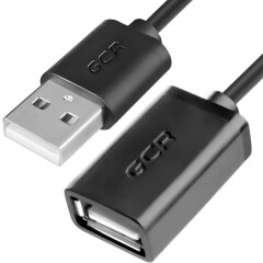 Кабель удлинительный USB 2.0 A (M) - A (F), 0.5м, Greenconnect GCR-UEC5M-BB-0.5m