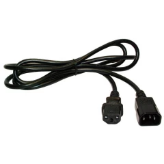 Кабель питания IEC-320-C13 - IEC-320-C14, 1м, Lanmaster LAN-PP13/14-1.0-BK