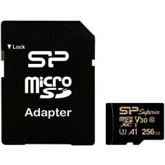 Карта памяти 256Gb MicroSD Silicon Power Golden Superior + SD адаптер (SP256GBSTXDV3V1GSP)