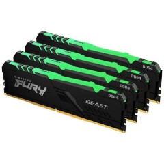 Оперативная память 64Gb DDR4 2666MHz Kingston Fury Beast RGB (KF426C16BB1AK4/64) (4x16Gb KIT)