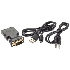 Переходник HDMI (F) - VGA (M) + audio, VCOM CA337