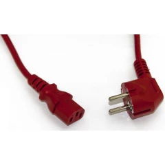 Кабель питания Schuko - IEC-320-C13, 3м, Hyperline PWC-IEC13-SHM-3.0-RD