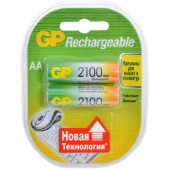 Аккумулятор GP (AA, NiMH, 2100mAh, 2 шт)