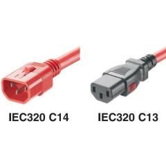 Кабель питания IEC-320-C13 - IEC-320-C14, 3м, Panduit LPCA05X, 10 шт.