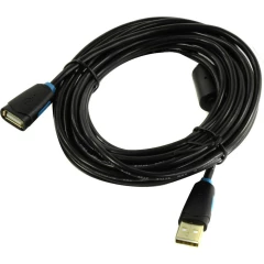 Кабель удлинительный USB 2.0 A (M) - A (F), 5м, Vention CBCBJ