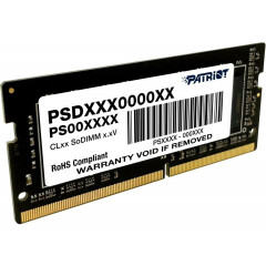 Оперативная память 4Gb DDR4 2666MHz Patriot Signature SO-DIMM (PSD44G266682S)