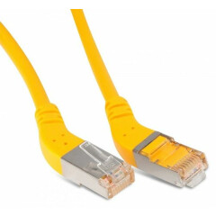 Патч-корд Hyperline PC-APM-STP-RJ45/L45-RJ45/R45-C5e-5M-LSZH-YL, 5м