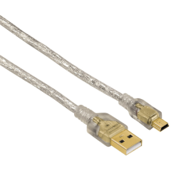 Кабель USB 2.0 A (M) - miniUSB B (M), 0.75м, HAMA H-39744