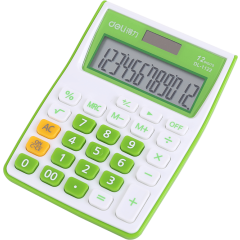 Калькулятор Deli E1122 Green