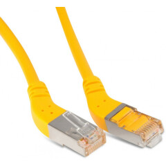 Патч-корд Hyperline PC-APM-STP-RJ45/L45-RJ45/R45-C6-1M-LSZH-YL, 1м