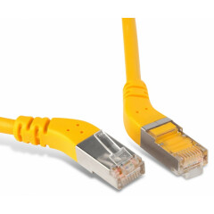 Патч-корд Hyperline PC-APM-STP-RJ45/R45-RJ45/R45-C6-1M-LSZH-YL, 1м