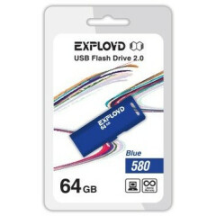 USB Flash накопитель 64Gb Exployd 580 Blue
