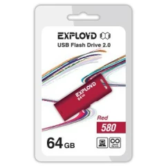 USB Flash накопитель 64Gb Exployd 580 Red