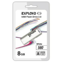 USB Flash накопитель 8Gb Exployd 580 White