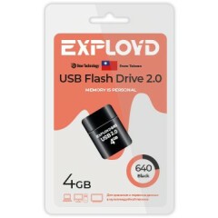 USB Flash накопитель 4Gb Exployd 640 Black