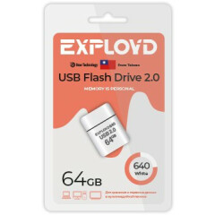 USB Flash накопитель 64Gb Exployd 640 White