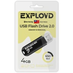 USB Flash накопитель 4Gb Exployd 650 Black