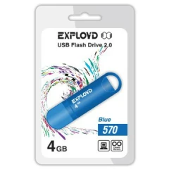 USB Flash накопитель 4Gb Exployd 570 Blue