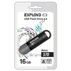 USB Flash накопитель 16Gb Exployd 570 Black