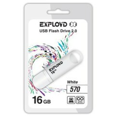 USB Flash накопитель 16Gb Exployd 570 White