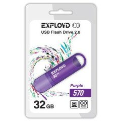 USB Flash накопитель 32Gb Exployd 570 Purple