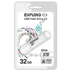 USB Flash накопитель 32Gb Exployd 570 White