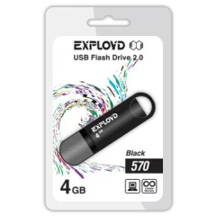 USB Flash накопитель 4Gb Exployd 570 Black