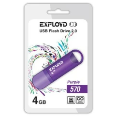 USB Flash накопитель 4Gb Exployd 570 Purple