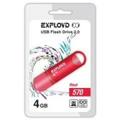 USB Flash накопитель 4Gb Exployd 570 Red