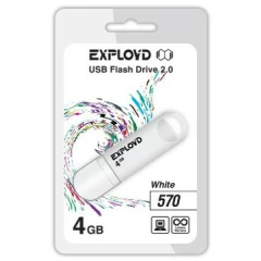 USB Flash накопитель 4Gb Exployd 570 White