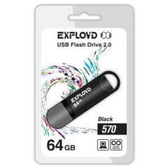 USB Flash накопитель 64Gb Exployd 570 Black