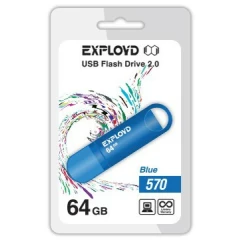 USB Flash накопитель 64Gb Exployd 570 Blue