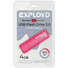 USB Flash накопитель 4Gb Exployd 620 Red